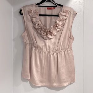 Tan silky blouse
